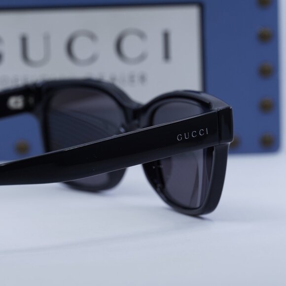 Gucci GG1716S 001 Square Sunglasses - Black/Grey - Picture 6 of 10